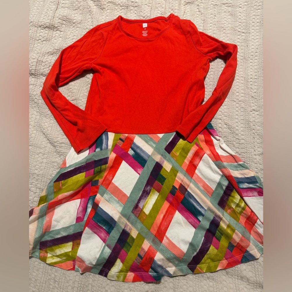 Tea Colorful Long Sleeve Dress | Size 12
